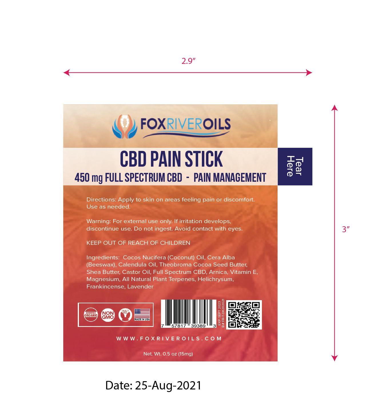 Load image into Gallery viewer, CBD Pain Stick
